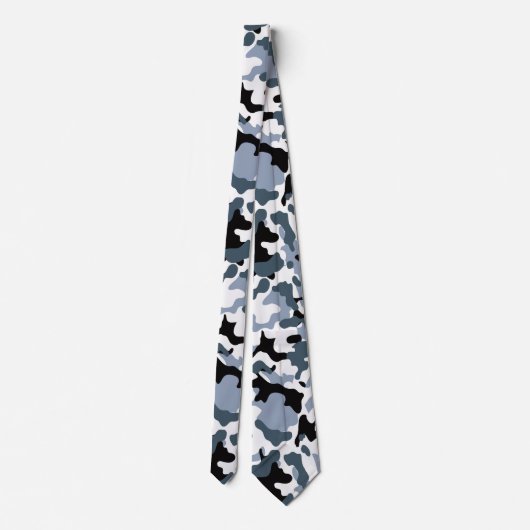 Cravate Camo gris noir (Dos)