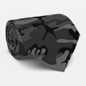 Cravate Camo noir (Roulé)
