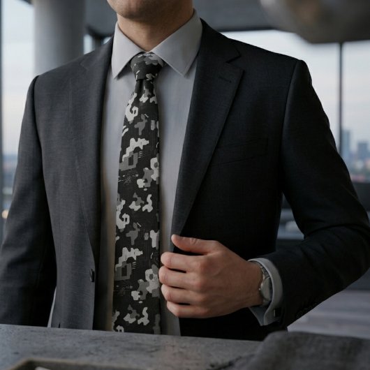 Cravate Camo Pixel Stealth