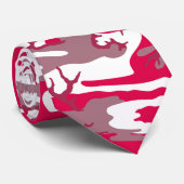 Cravate Camo rouge (Roulé)
