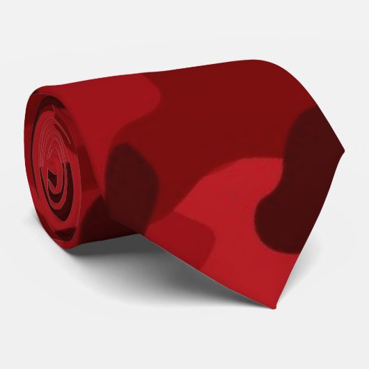 Cravate Camo rouge foncé, profond, Camouflage (Roulé)