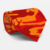 Cravate Camo rouge lave (Roulé)