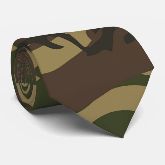 Cravate Camo vert Dusty (Roulé)