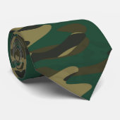 Cravate Camo Verts Nuancés (Roulé)