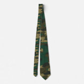 Cravate Camo Verts Nuancés (Dos)