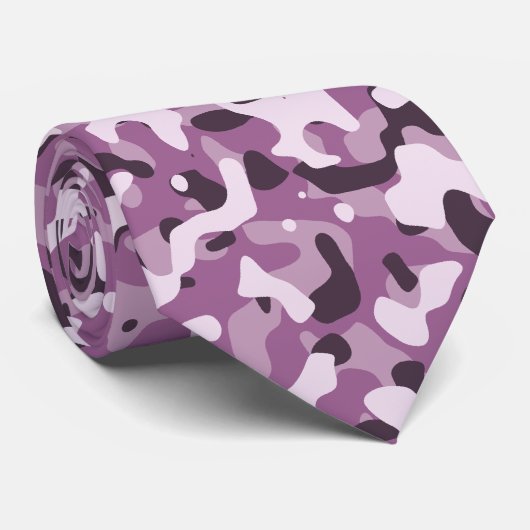 Cravate Camo violet (Roulé)