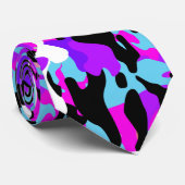 Cravate Camo violet spécial (Roulé)