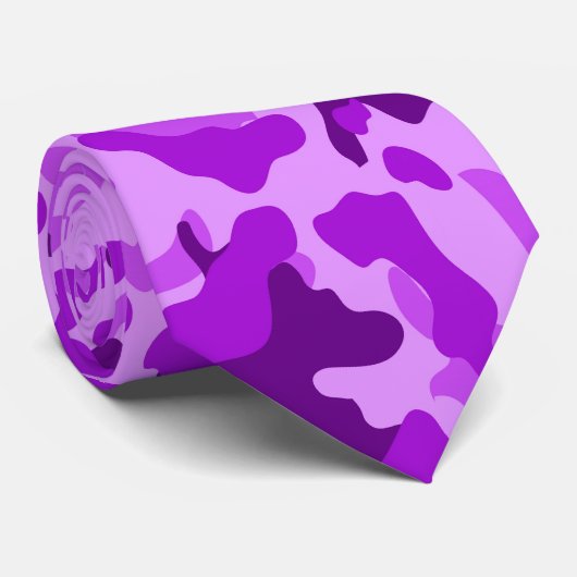Cravate Camo violet violet (Roulé)