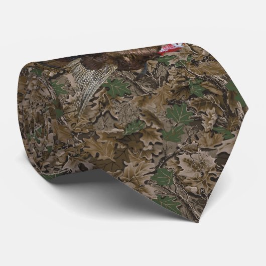 Cravate CamoTurkey en vol (Roulé)