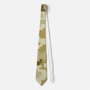 Cravate Camouflage 8 bits pour désert numérique / Camo