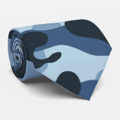 Cravate Camouflage bleu (Roulé)