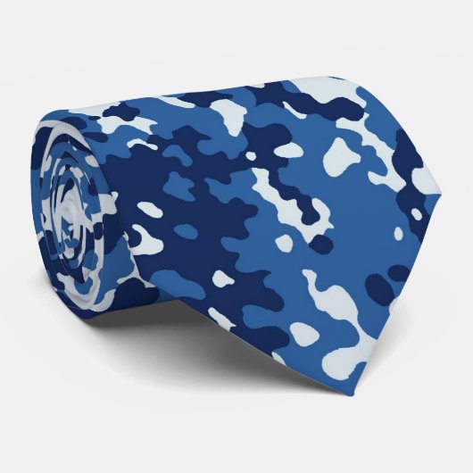 Cravate Camouflage bleu numérique (Roulé)