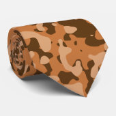 Cravate Camouflage Brown et Tan Camo Motif Design (Roulé)