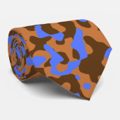 Cravate Camouflage Brown, orange et violet (Roulé)