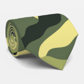 Cravate Camouflage de camping de chasse vert (Roulé)