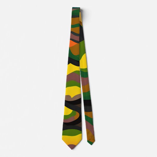 Cravate Camouflage gros pierres Rainbow Motif (Devant)