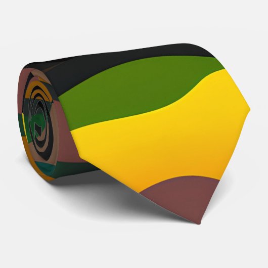 Cravate Camouflage gros pierres Rainbow Motif (Roulé)