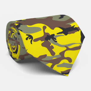 Cravate Camouflage jaune et Brown, Militaire, Armée