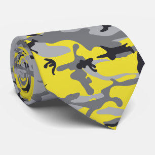 Cravate Camouflage jaune et gris, Militaire, Armée
