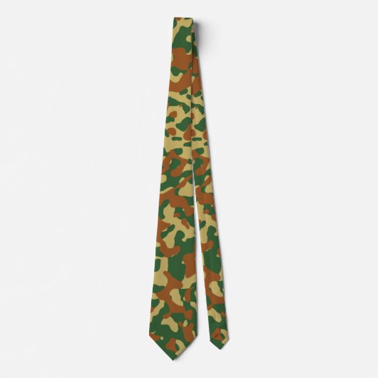 Cravate Camouflage kaki en Brown et vert (Devant)