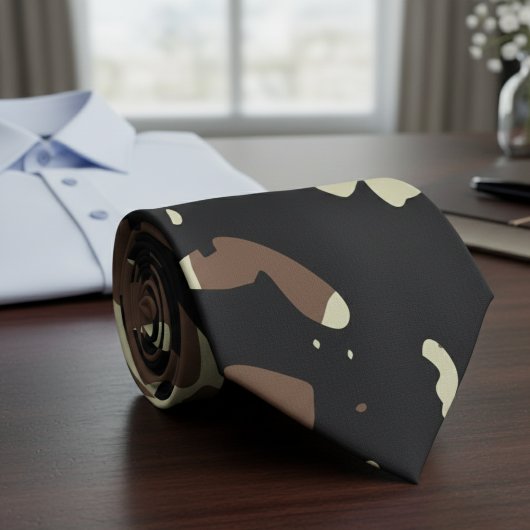 Cravate Camouflage militaire américain Camo vert Motif san