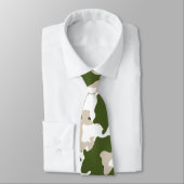 Cravate Camouflage militaire américain Camo vert Motif san (Attaché)