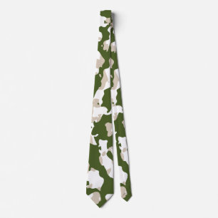 Cravate Camouflage militaire américain Camo vert Motif san
