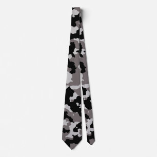 Cravate Camouflage militaire gris