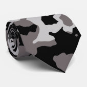Cravate Camouflage militaire gris (Roulé)