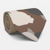 Cravate Camouflage Militaire Tons Terre Bruns (Roulé)