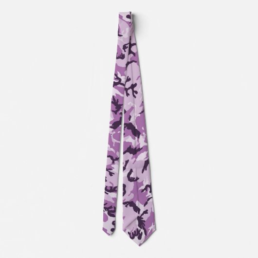 Cravate Camouflage Motif rose violet (Dos)