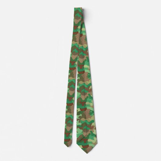 Cravate Camouflage Motif, vert, Brown et Tan (Dos)