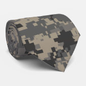 Cravate Camouflage numérique armée pixel photo imprimé (Roulé)