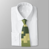 Cravate Camouflage numérique en bois à 8 bits / Camo (Attaché)