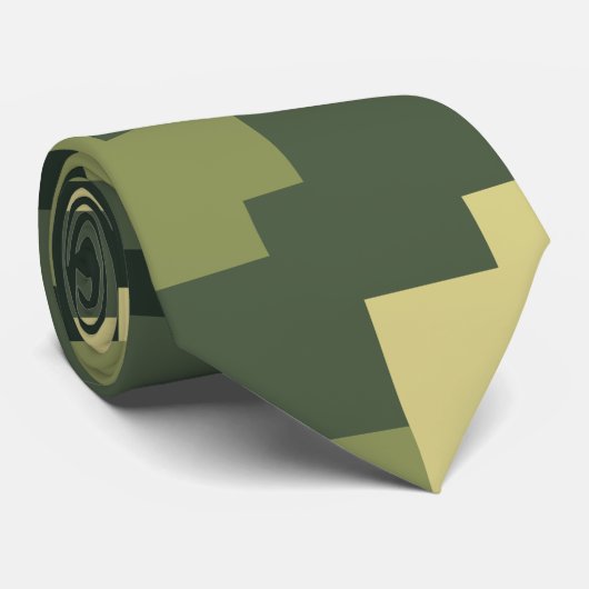 Cravate Camouflage numérique en bois à 8 bits / Camo (Roulé)