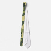 Cravate Camouflage numérique en bois à 8 bits / Camo (Dos)