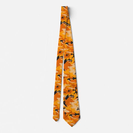 Cravate Camouflage orange, Militaire, Armée (Dos)