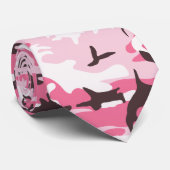 Cravate Camouflage rose (Roulé)