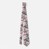 Cravate Camouflage rose et gris, Militaire, Armée (Dos)