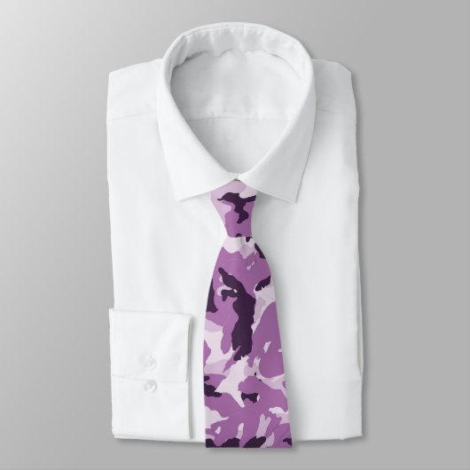 Cravate Camouflage rose Motif militaire (Attaché)