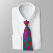 Cravate Camouflage rouge en vert et violet (Attaché)