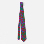 Cravate Camouflage rouge en vert et violet (Dos)