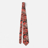 Cravate Camouflage rouge et Brown, Armée (Dos)