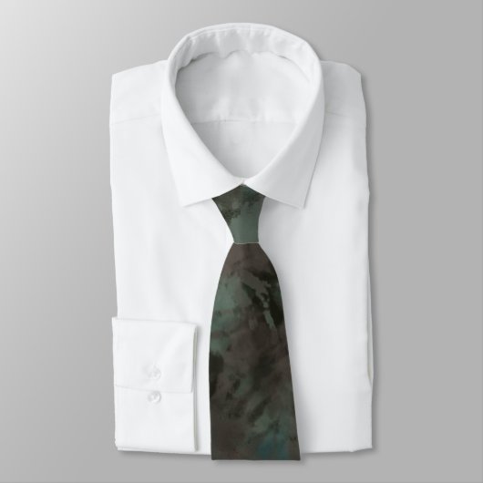 Cravate Camouflage Teint vert Tie (Attaché)