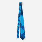 Cravate Camouflage turquoise bleu camo (Dos)