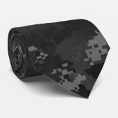 Cravate Camouflage Urbain Foncé et Gris (Roulé)