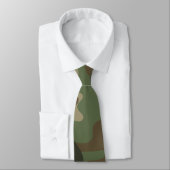Cravate Camouflage Vert Camo Motif de l'armée (Attaché)