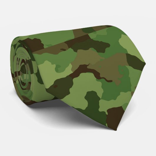 Cravate Camouflage vert de l'armée (Roulé)