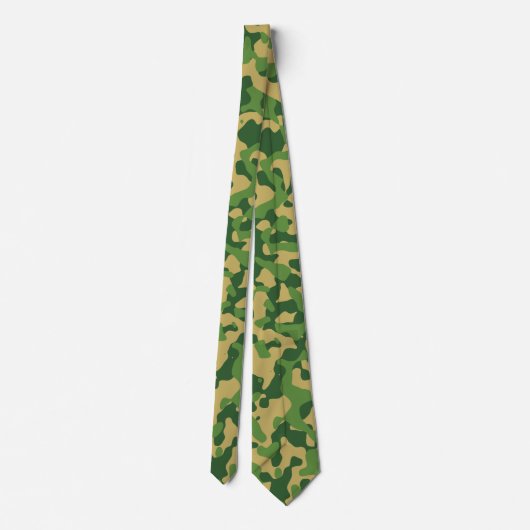 Cravate Camouflage vert en kaki (Dos)