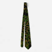 Cravate Camouflage vert en olive et noir (Dos)
